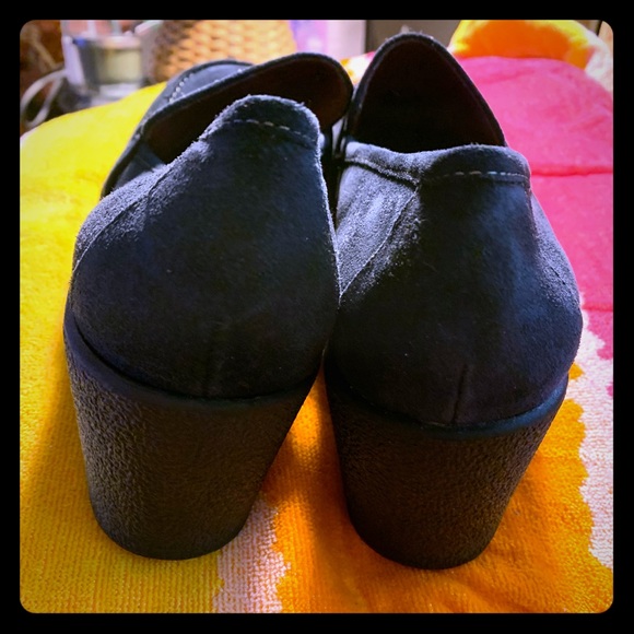 Aerosoles Navy suede heeled loafers - size 9 1/2 - Picture 2 of 6